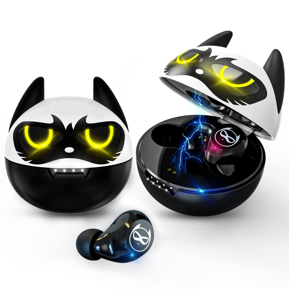Togetface Kid Earbuds, 85dB Volume Limit, Wireless Earbuds for Kids, 36H Playtime, Girls Boys Bluetooth Headphones with Mic, Fast Charging, Small Ear Buds for Kids for iPad/Tablet/Travel/School, Frog