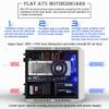 EDIY Side Panel PC Case for Desktop Computer MATX Motherboard Water Cooling Game Mini PC Chassis with 2 Mute Fans Excellent Heat Radiation, White view 2
