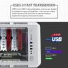 EDIY Side Panel PC Case for Desktop Computer MATX Motherboard Water Cooling Game Mini PC Chassis with 2 Mute Fans Excellent Heat Radiation, White view 3