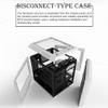 EDIY Side Panel PC Case for Desktop Computer MATX Motherboard Water Cooling Game Mini PC Chassis with 2 Mute Fans Excellent Heat Radiation, White view 4