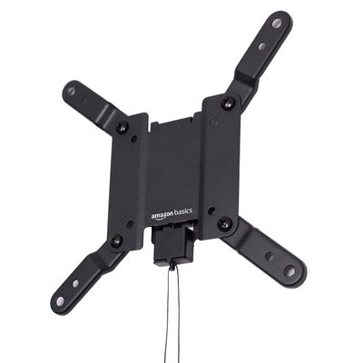 Amazon Basics Fixed Flat TV Wall Mount fits 12 to 40 inch TVs and VESA 200x200, Black