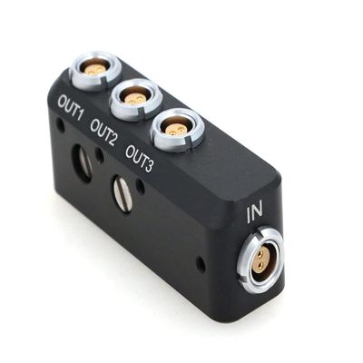 ZBLZGP 0B 2-Pin Female 1 to 3 Power Splitter Adapter Box with 1/4"-20 Screw Mount for ARRI RED Camera Teradek SmallHD