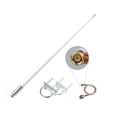 6dBi LoRa Gateway Antenna Indoor Outdoor Glass Fiber LoRaWAN Antenna Waterproff for RAK Bobcat Helium Hotspot HNT Miner with Mount Bracket N-Male SMA Connect Cable 915MHz