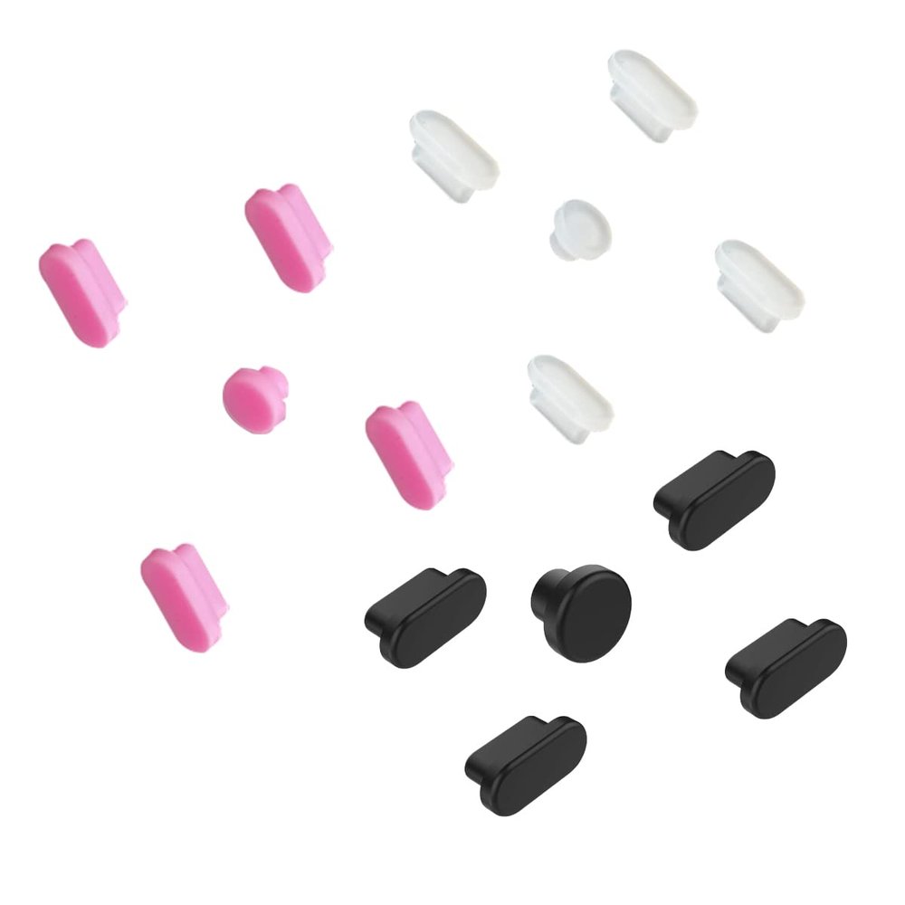 15PCS Dust Plugs Cover for 2025-2020 MacBook Air 13.6" 15.3" M4 M3 M2 M1, MacBook Pro 14" 16" M4 M3 M2 M1 Pro/Max, MacBook Pro 13 M1 M2, Silicone USB C Caps Headphone Port Plugs Anti-Dust Plug