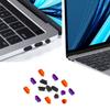 i-Tensodo 15 Pcs Anti Dust Plugs Covers Compatible with MacBook Pro 13 2020 M1 A2338 A2289 A2251/MacBook Pro 15 A1707 A1990 2016-2019,Silicone Dust Plugs, Black+Orange+Purple view 4