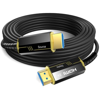 DGHUMEN 8K Fiber Optic HDMI Cables 30Ft, 48Gbps Ultra High Speed HDMI 2.1 Cable, 8K@60Hz 4K@120Hz, Compatible for PlayStation 5 PC HDTV, Male-to-Male Gold Plated Connector
