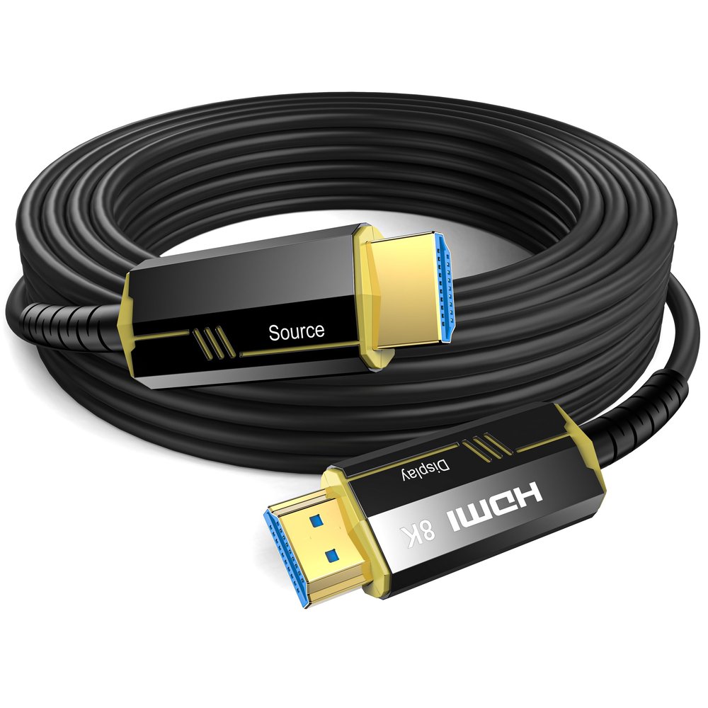 DGHUMEN 8K Fiber Optic HDMI Cables 30Ft, 48Gbps Ultra High Speed HDMI 2.1 Cable, 8K@60Hz 4K@120Hz, Compatible for PlayStation 5 PC HDTV, Male-to-Male Gold Plated Connector