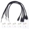 5pcs 0.3M/1ft 12inch Micro USB Female Jack 5V 3A 22AWG 2 Wires Power Pigtail Cable DIY Black view 1