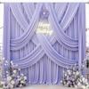 10 ft x 10 ft Wrinkle Free Lavender Backdrop Curtain for Parties, Polyester Light Purple Photo Backdrop Drapes 2 Panels 5x10ft for Baby Shower Photoshoot Wedding Birthday Party Photography Curtains view 3