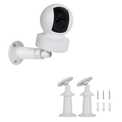 UYODM 2Pack Wall Mount Bracket Compatible with Kasa Indoor Pan/Tilt Smart Security Camera/TP-Link Tapo C200, 360 Degree Adjustable Security Mount Holder (Camera Not Included)