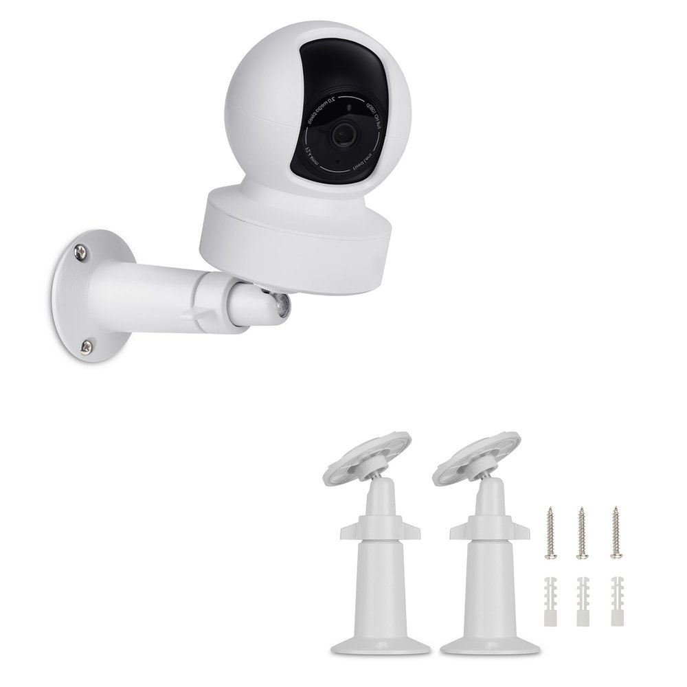 UYODM 2Pack Wall Mount Bracket Compatible with Kasa Indoor Pan/Tilt Smart Security Camera/TP-Link Tapo C200, 360 Degree Adjustable Security Mount Holder (Camera Not Included)