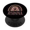 Rainbow Boho Leopard Girls Name Ayanna PopSockets Swappable PopGrip view 1