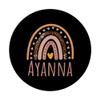 Rainbow Boho Leopard Girls Name Ayanna PopSockets Swappable PopGrip view 3