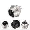 uxcell 5 Pairs Aviation Connector 16mm 5 Terminals 5A 250V GX16 Waterproof view 2