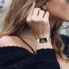 Watch Band Compatible with Fitbit Charge 5 for Women Men Classy Bling Metal Bracelet Adjustable Stainless Steel Wristband Clasp Strap Quick Release Replacement Band for Fitbit Charge 5 (Gold) view 3
