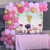 Floral Fairy Butterfly Backdrop Spring Pink Gold Flower Princess Butterflies Birthday Background Girl Princess Wonderland Birthday Baby Shower Tea Party Studio Decoration Props 7x5FT view 3