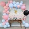 Floral Fairy Butterfly Backdrop Spring Pink Gold Flower Princess Butterflies Birthday Background Girl Princess Wonderland Birthday Baby Shower Tea Party Studio Decoration Props 7x5FT view 4