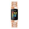 FitTurn Jewelry Bling Bands Compatible with Fitbit Charge 5 Band for Women Men, Replacement Diamond Rhinestone Bracelet Metal Strap with Adjustment Tool for Charge 5 Smartwatch (RoseGold) view 3