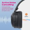 Ulacici Active Noise Cancelling Headphones,Wireless Bluetooth Headphones Built-in Mic 40 Hours Playtime Wireless Noise Cancelling Headphone 3D Low Bass Tone Fast Charge view 2