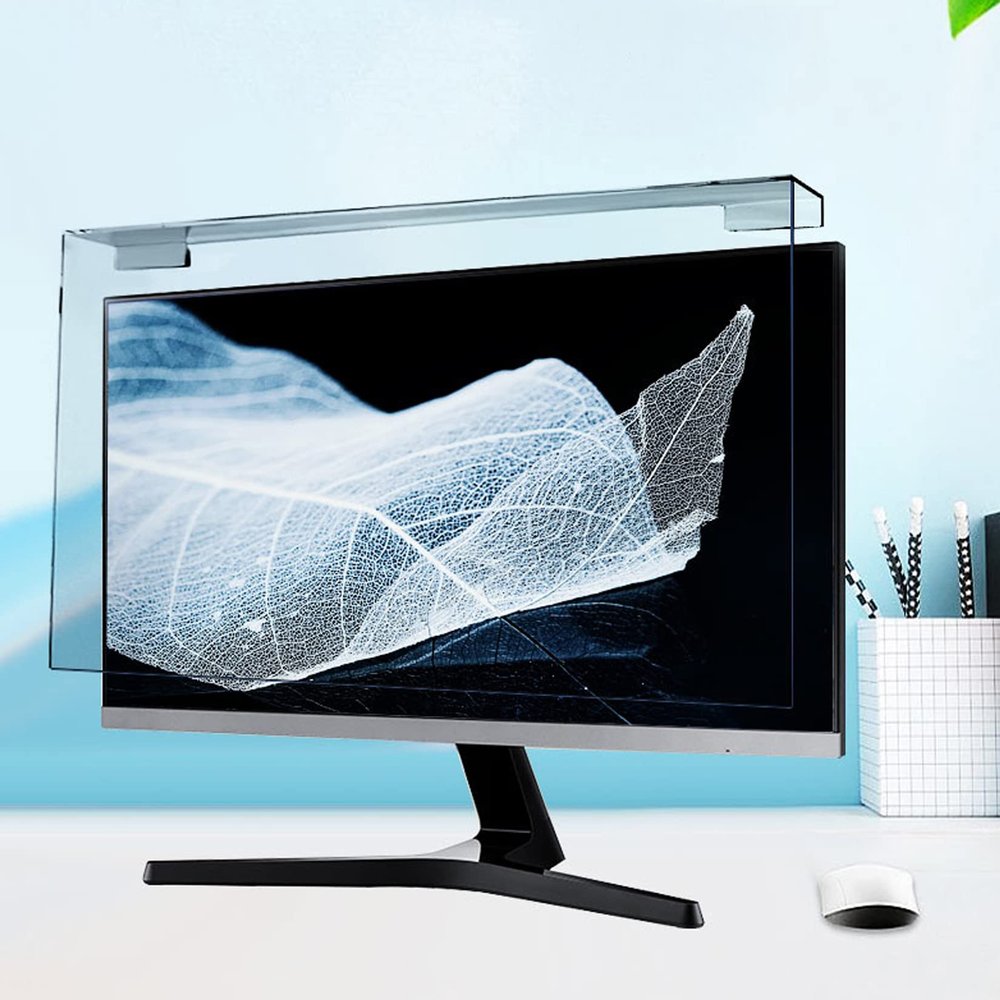 WLWLEO Anti Blue Light Screen Protector for Laptop PC Desktop Computer TV Monitor 12-32 Inch Hanging Removable Blue Light Blocking Screen Protector Panel,Eye Protection,22 inch(510333mm)