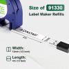 10-Pack Aonomi Compatible with DYMO Letratag Label Maker Refills White Paper 91330 10697 1/2" X 13' 12mm X 4m Black On White Label Tapes for DYMO LetraTag 200B LT-100T LT-100H QX50 Label Maker view 2