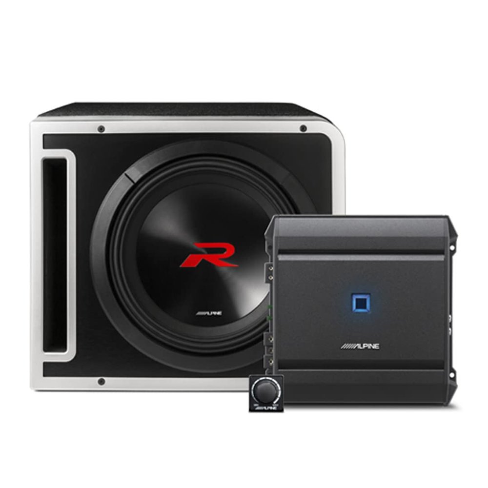 Alpine R2-SB12V-BNDL Bass Boost Package, R Series 12" Subwoofer w/ S Series Amplfiier