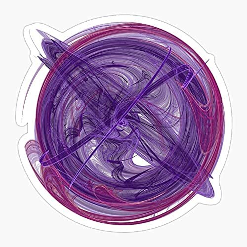 Art Computer Fractal Design Psychedelic Abstract Math Science Sticker Decal Vinyl - Peel and Stick to Any Smooth Surface