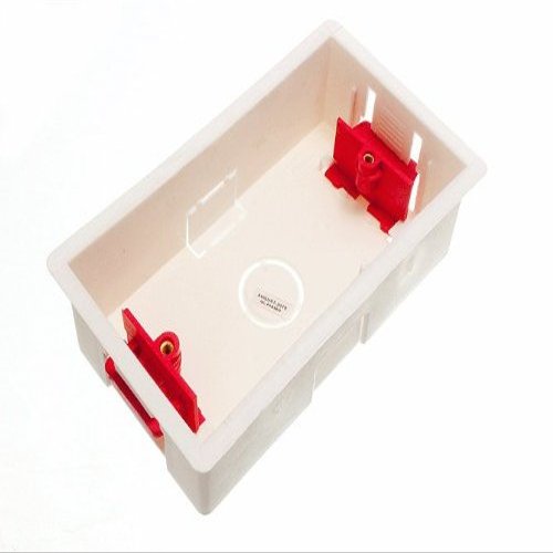 One Stop DIY 5 x MOULDED HOLLOW WALL PATTRESS SWITCH SOCKET BACK BOX DOUBLE 35MM NEW