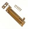 One Stop DIY 12 X Door Bolts Brass Privacy Sliding Catch Swan Necked 4 Inch 100mm NEW view 1