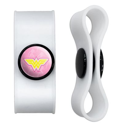 GRAPHICS & MORE Wonder Woman 80th Logo Pattern Headphone Earbud Cord Wrap - Charging Cable Manager - Wire Organizer Set of 2 - White