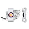 GRAPHICS & MORE Wonder Woman 80th Logo Pattern Headphone Earbud Cord Wrap - Charging Cable Manager - Wire Organizer Set of 2 - White view 2