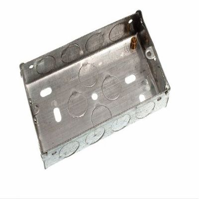 One Stop DIY 5 x FLUSH METAL BACK PATTRESS BOX 2 GANG DOUBLE 25MM NEW