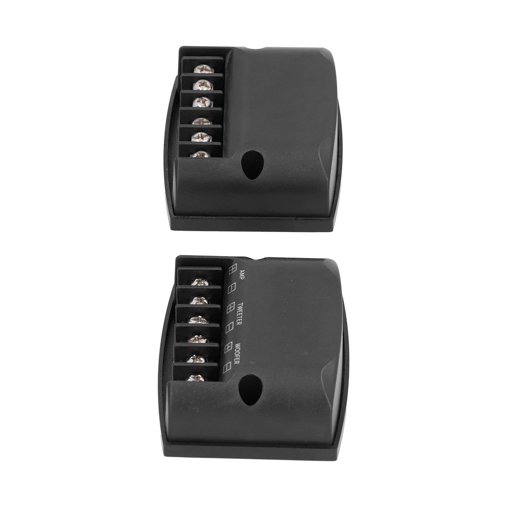 Passive Crossover, Audio Crossover, Car Audio Crossover Crossover Car Audio Universal 2 Way Speaker Frequency Divider High Frequency Capacitors 2pcs Black for Car