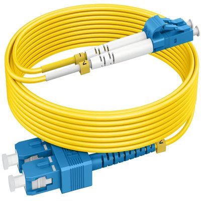 10m(30ft) OS2 SC to LC Single Mode Fiber Patch Cables, Options 1m~153m, Singlemode Fiber Optic Cable 10G SMF LSZH Duplex 9/125m OD 2.0mm 