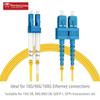 10m(30ft) OS2 SC to LC Single Mode Fiber Patch Cables, Options 1m~153m, Singlemode Fiber Optic Cable 10G SMF LSZH Duplex 9/125m OD 2.0mm  view 2