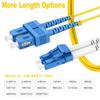 10m(30ft) OS2 SC to LC Single Mode Fiber Patch Cables, Options 1m~153m, Singlemode Fiber Optic Cable 10G SMF LSZH Duplex 9/125m OD 2.0mm  view 3