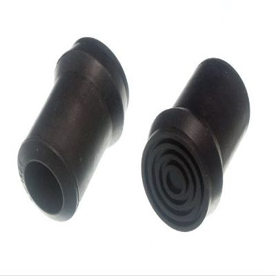 One Stop DIY 500 x CRUTCH ZIMMER FRAME STICK FERRULE BLACK RUBBER METAL INSERT 25MM NEW