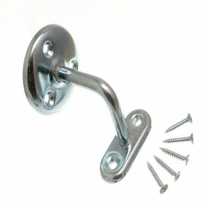 One Stop DIY 3 x STAIR HAND RAIL BRACKETS WALL SUPPORTS 2 1/2 INCH 63MM BZP STEEL NEW