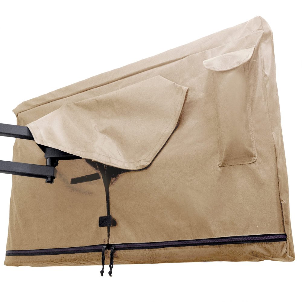 Bozzcovers Outdoor TV Cover 86-90 inch - with Zipper, Weatherproof, Waterproof 360 Degrees Protection, Soft Non Scratch Interior - Beige