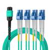 10Gtek Fiber Patch Cable - MTP to 8xLC OM3 50/125m Multimode Fan-Out Fiber Jumper Patch Cord, 8-core Uniboot Breakout for 40G QSFP+ and 400G QSFP28 Transceivers, 15m(49.2-ft) view 2