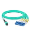 10Gtek Fiber Patch Cable - MTP to 8xLC OM3 50/125m Multimode Fan-Out Fiber Jumper Patch Cord, 8-core Uniboot Breakout for 40G QSFP+ and 400G QSFP28 Transceivers, 15m(49.2-ft) view 4