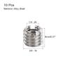 uxcell 1/4" Female to 3/8" Male Convert Screw Adapter 0.31" Height for Camera Tripod Alloy Steel Through Hole 10Pcs view 2