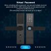 Fingerprint Door Lock, WiFi Smart Biometric Door Lock Password IC Card Entry Access System with Mechanical Key for Hotels and Offices Homes Apartments view 3