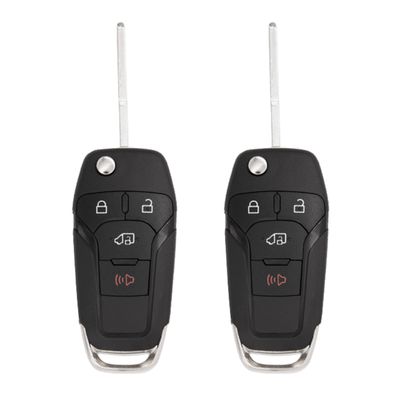 Keyless2Go Replacement for 4 Button Replacement Remote Flip Key for Ford Transit N5F-A08TAA 164-R8236 - 2 Pack