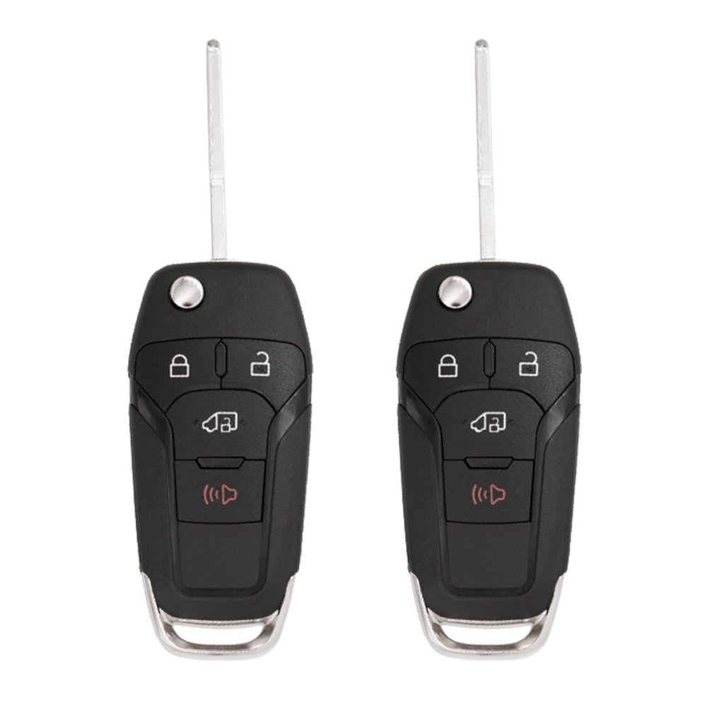 Keyless2Go Replacement for 4 Button Replacement Remote Flip Key for Ford Transit N5F-A08TAA 164-R8236 - 2 Pack