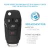 Keyless2Go Replacement for 4 Button Replacement Remote Flip Key for Ford Transit N5F-A08TAA 164-R8236 - 2 Pack view 3