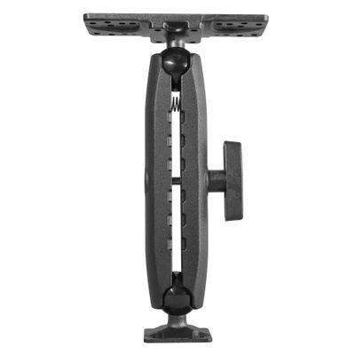 iBOLT 38mm / 1.5 inch Composite Universal Marine Electronic Fish Finder to Composite Rectangular AMPS Pattern Drill Base Dual Ball Mount- Featuring a 8.5-inch Aluminum 38mm Bizmount Arm