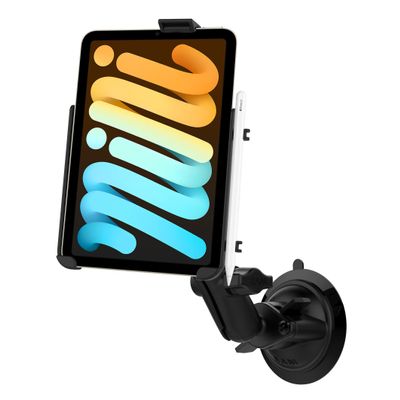 RAM MOUNTS Twist-Lock Suction Cup Mount for Apple iPad mini 6 RAM-B-166-AP36U for Vehicle Windshields