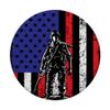 For Patriotic Veteran Army - Vintage American Flag Military PopSockets Adhesive PopGrip view 3