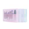 Beaupretty Nail Drill Bit Case Organizer 4Pcs 14 Slot Mini Clear Plastic Storage Containers with Lid Electric Grinding Head Holder Boxes Empty Manicure Tool Boxes view 3
